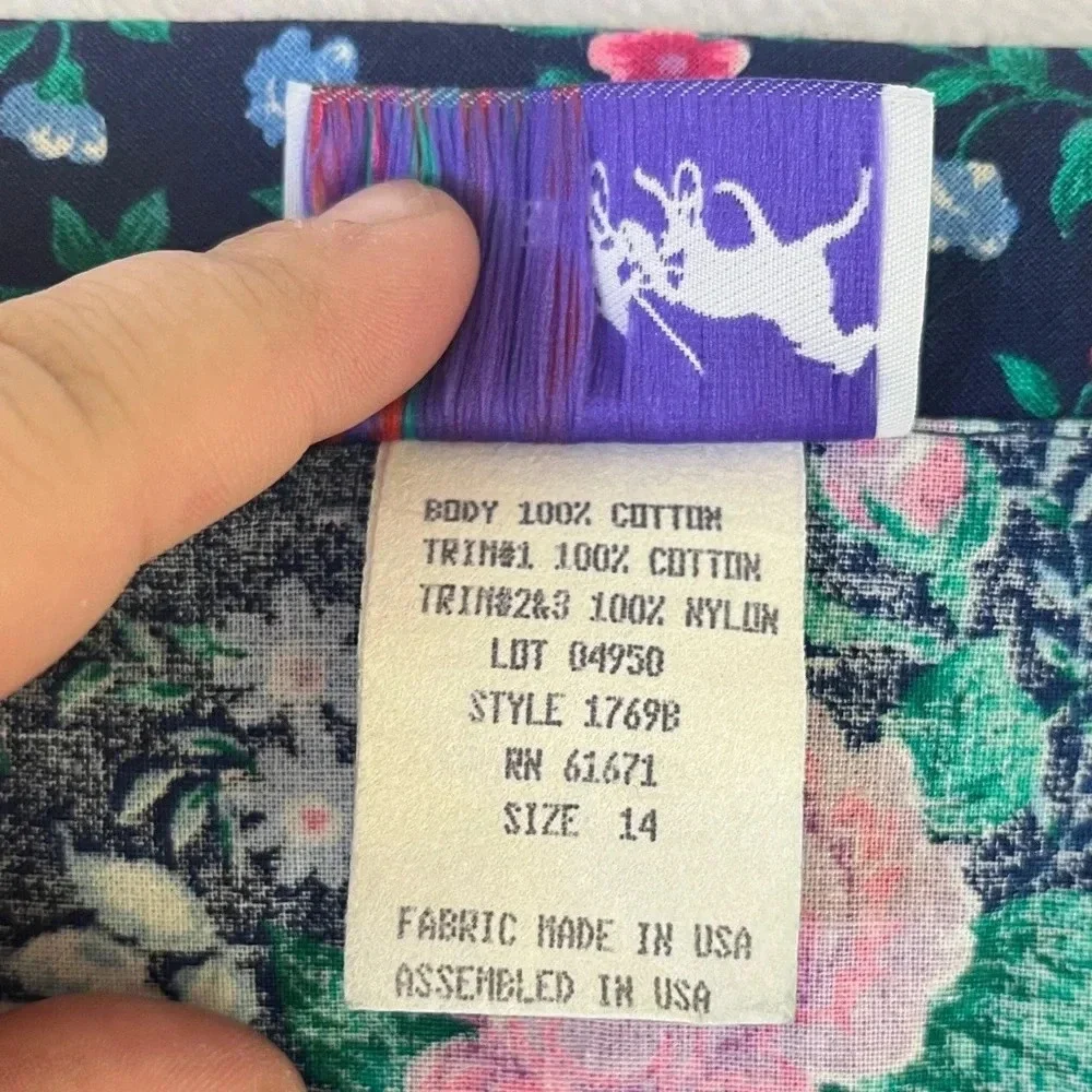 The Little Trotter Inc Sz 14 Girls 80s Boat Neck Floral Crinoline Party Dress